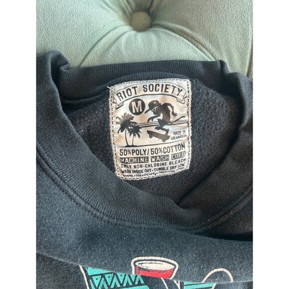 Riot Society Sweatshirt Mens Medium - Picture 3 of 4